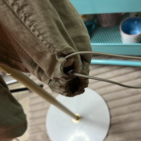 NWT C & C California Parachute Pull On Cargo Joggers Green Women Large - Picture 9 of 9